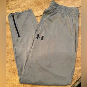 Under Armour‎ Youth Large Gray Lightweight Zippered Cuff Joggers
